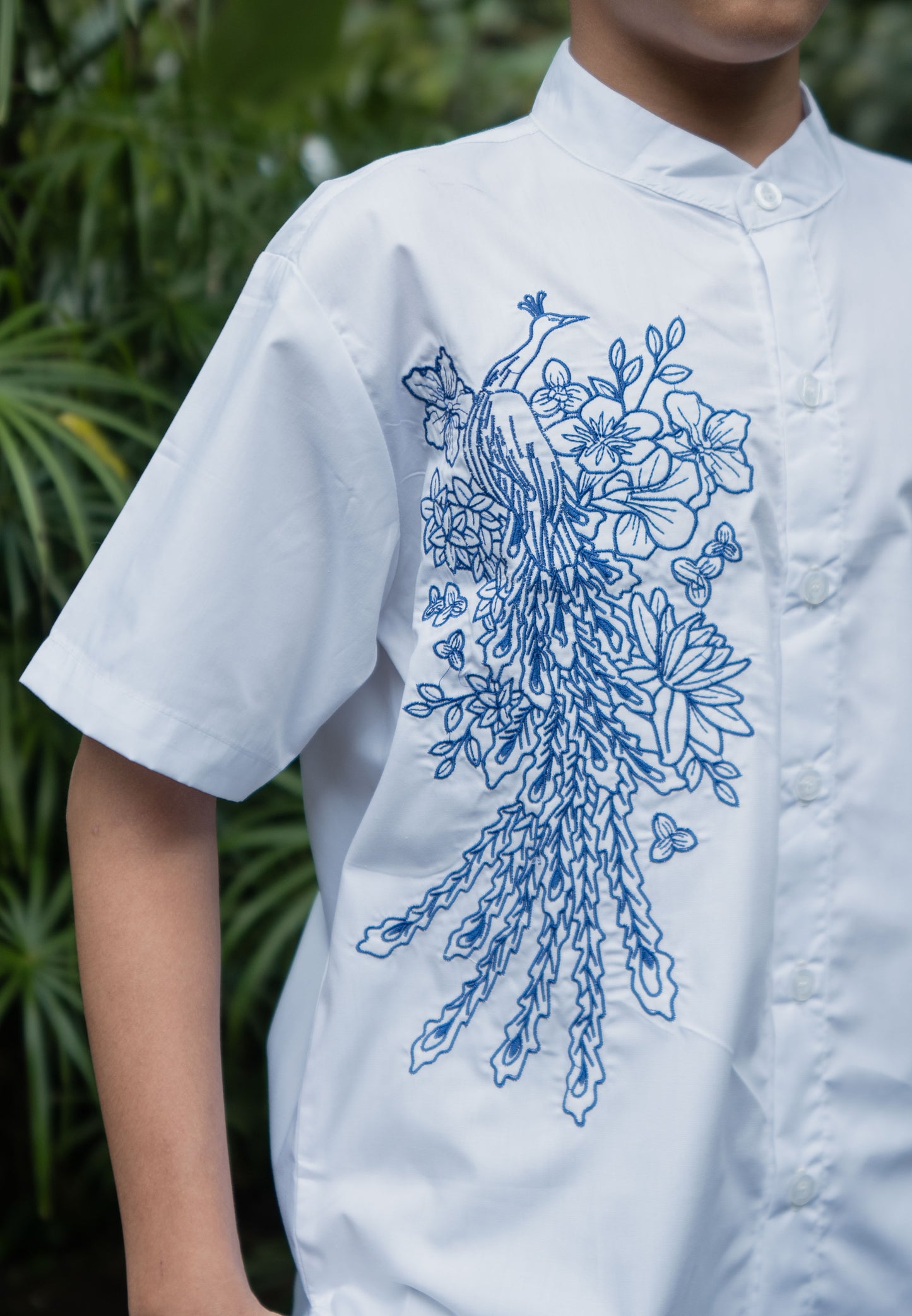 NONAETAL Merak Embroidery Shirt Kids Broken White