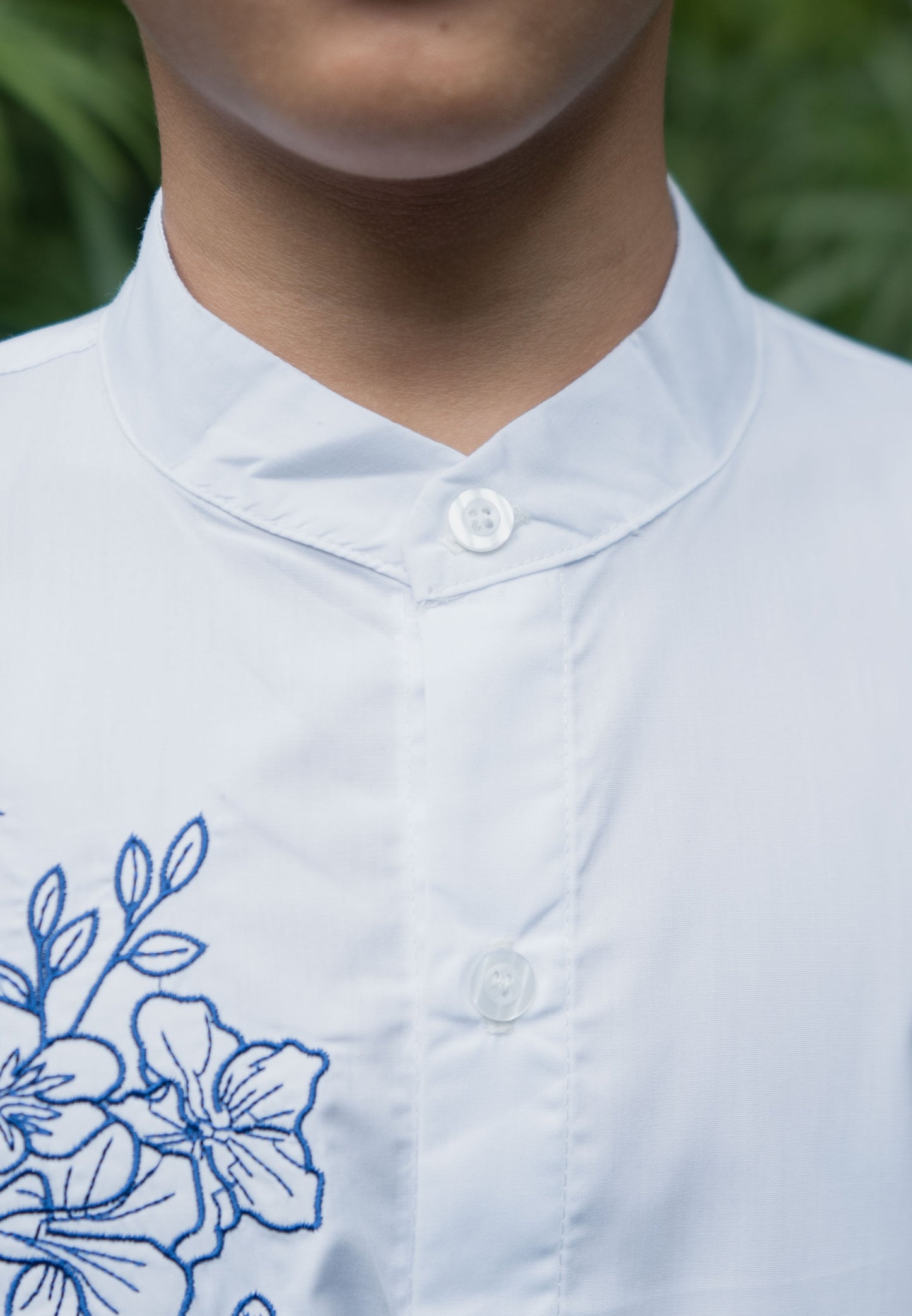 NONAETAL Merak Embroidery Shirt Kids Broken White