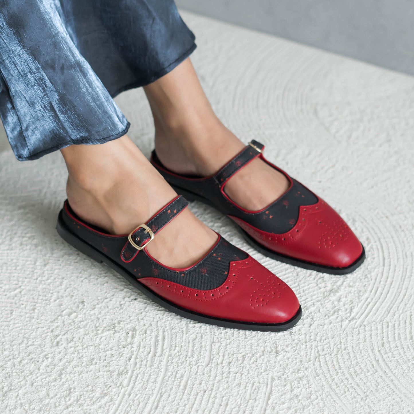 DIANABLE X NONAETAL Nova Mules (Black, Maroon, Cream)