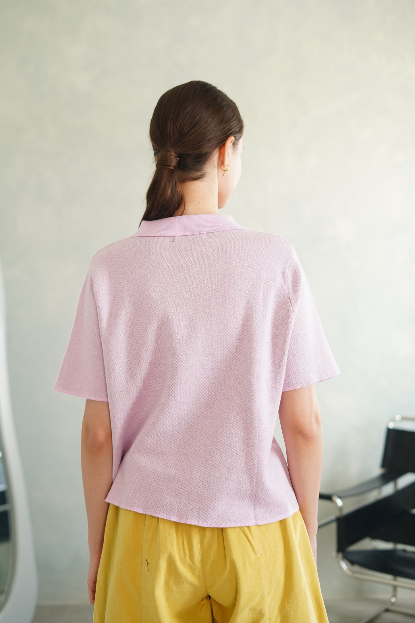 NONAETAL Velma Jalak Knit Polo Short Sleeve