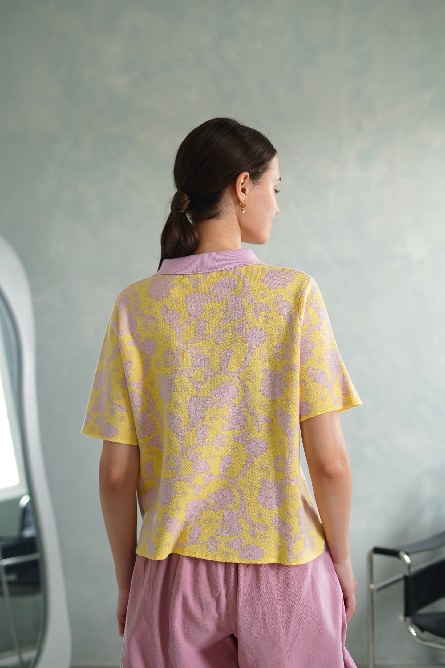 NONAETAL Velma Jalak Knit Polo Short Sleeve