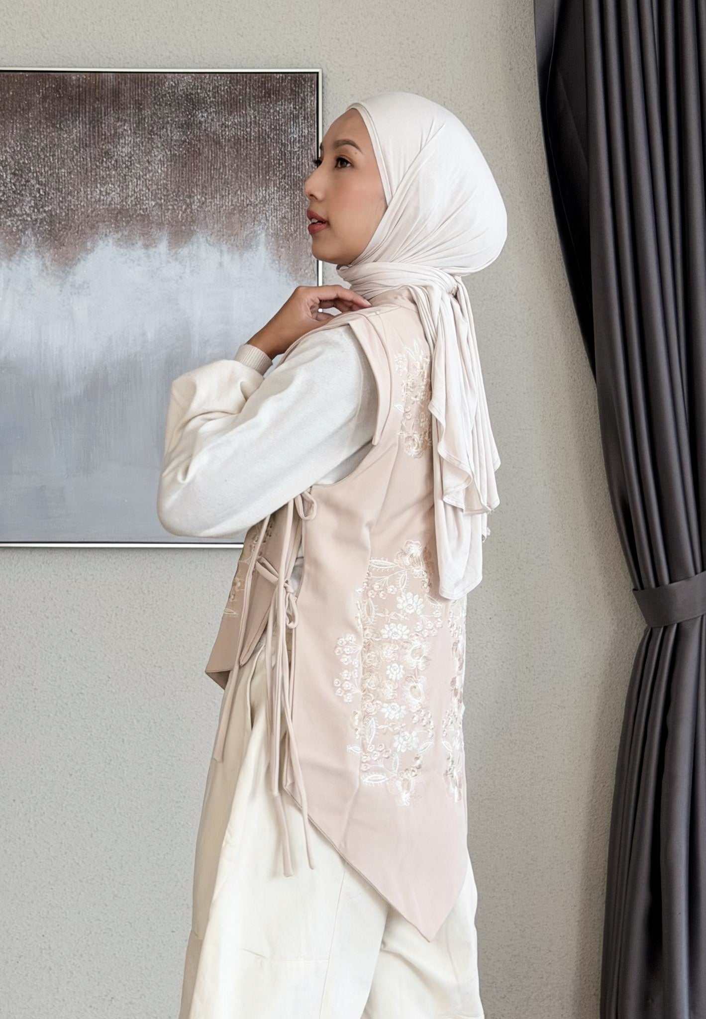 NONAETAL Aurantia Whisper Embroidery Vest