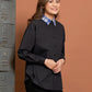 NONA Nifty Shirt Bloom Knit Collar Black