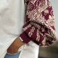 NONAETAL Osaka Heritage Top Knit Sleeve Broken White - Burgundy