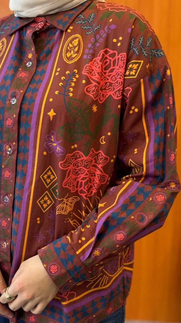 NONAETAL X DIANABLE Andromeda Shirt Red