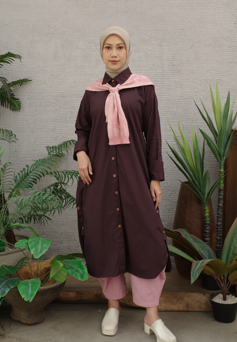 NONAETAL Origin Knit Shawl Dress