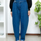 NONA Snaps Boyfriend Jeans Dark Blue Denim