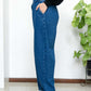 NONA Snaps Boyfriend Jeans Dark Blue Denim