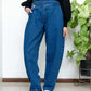 NONA Snaps Boyfriend Jeans Dark Blue Denim