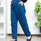 NONA Snaps Boyfriend Jeans Dark Blue Denim