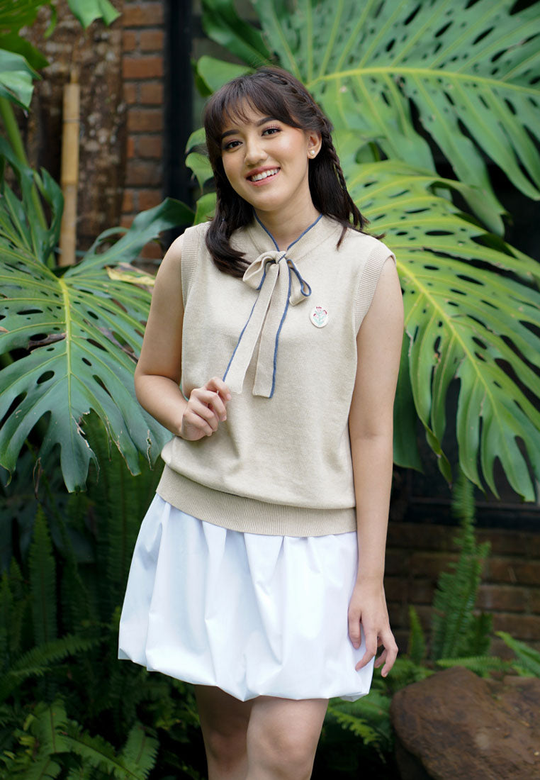 NONAETAL X IFY ALYSSA Seirama Sleeveless Knit Latte