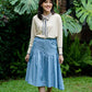 NONAETAL X IFY ALYSSA Pelita Lara Midi Denim Skirt Denim Blue