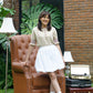 NONAETAL X IFY ALYSSA Memori Bubble Mini Skirt White