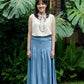 NONAETAL X IFY ALYSSA Pelita Lara Maxi Denim Skirt Denim Blue