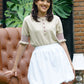 NONAETAL X IFY ALYSSA Memori Bubble Mini Skirt White