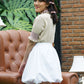 NONAETAL X IFY ALYSSA Memori Bubble Mini Skirt White