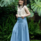 NONAETAL X IFY ALYSSA Pelita Lara Maxi Denim Skirt Denim Blue