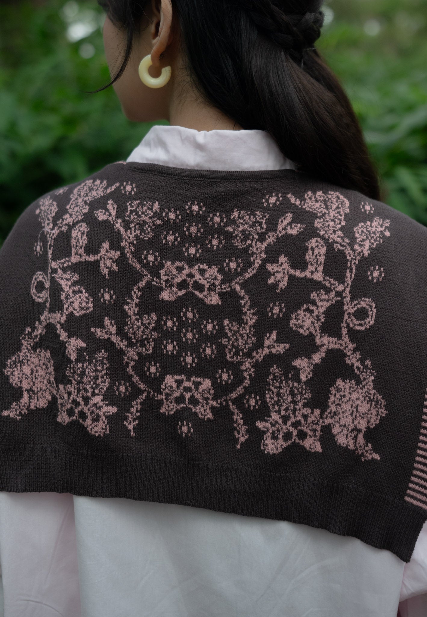 NONAETAL Seoul Jalak Shirt Long Sleeve Knit Shawl