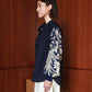 NONAETAL Garlan Shirt Knit Sleeve Navy