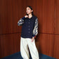 NONAETAL Garlan Shirt Knit Sleeve Navy