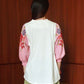 NONAETAL Milla T-Shirt Knit Short Sleeve Broken White - Pink
