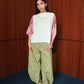 NONAETAL Milla T-Shirt Knit Short Sleeve Broken White - Pink