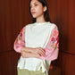 NONAETAL Milla T-Shirt Knit Short Sleeve Broken White - Pink