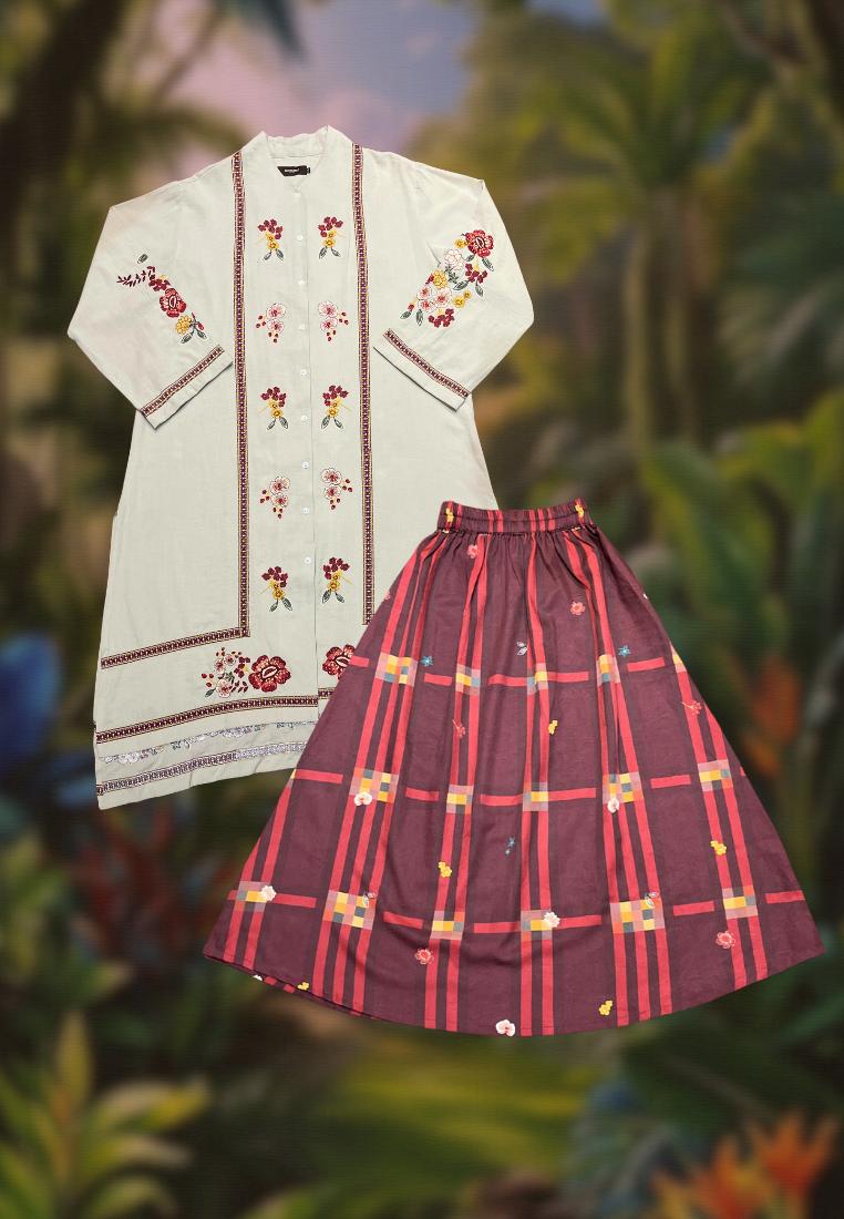 [PO 1 | START SHIPPING 16 FEB] NONAETAL Rafflesia Whisper Tunic Embroidery Extra Size (Set)