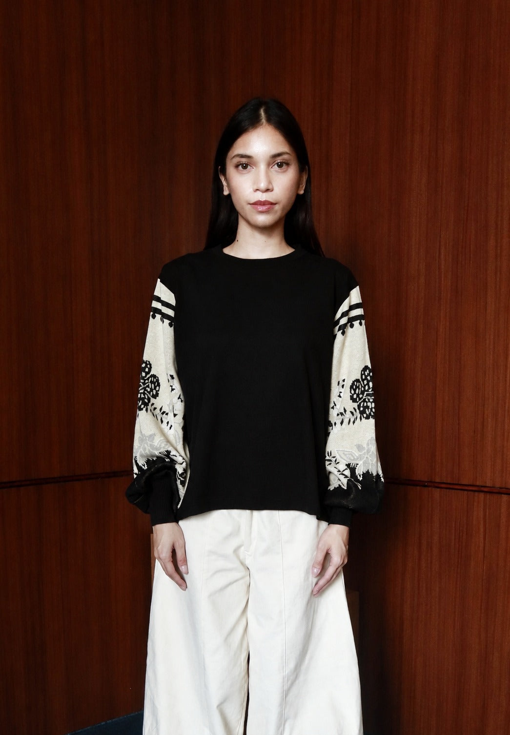 NONAETAL Calendula Whisper T-Shirt Top Long Sleeve