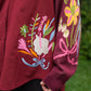 NONAETAL X SMITTEN Summer Sun Floral Embro Knit Top Maroon