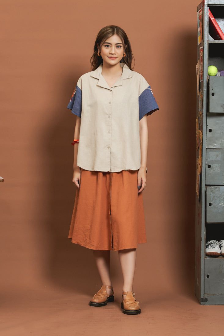NONA Beatrix Shirt Short Sleeve Suringai Ecru