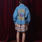 NONAETAL X DIANABLE Phoenix Embroidery Jacket Light Blue Denim