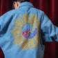 NONAETAL X DIANABLE Phoenix Embroidery Jacket Light Blue Denim