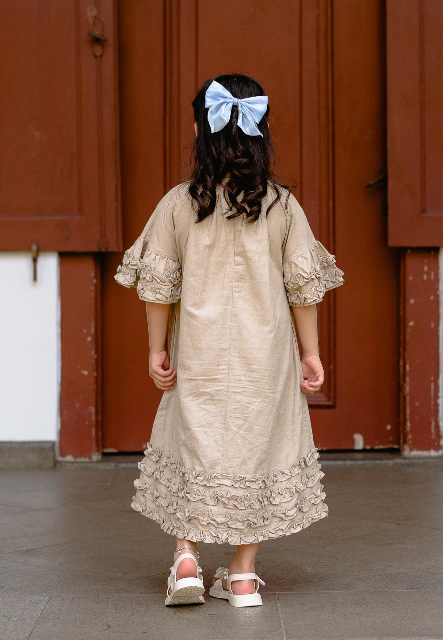 NONAETAL Loire Dress Kids Ivory