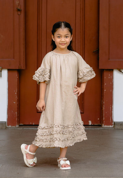 NONAETAL Loire Dress Kids Ivory