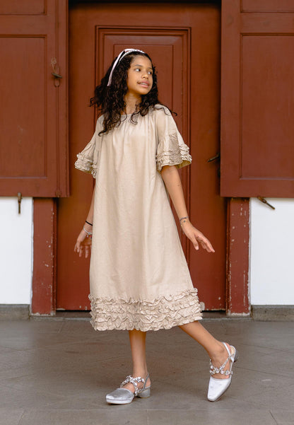 NONAETAL Loire Dress Kids Ivory