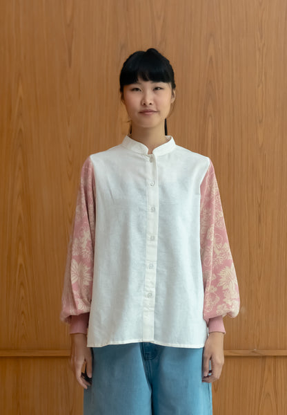 NONAETAL Osaka Heritage Top Knit Sleeve Broken White - Pink