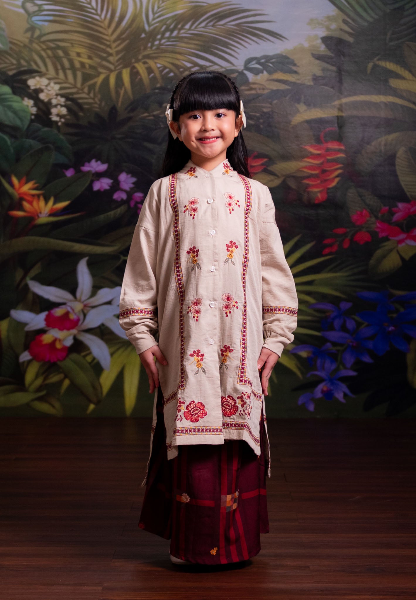 [PO 1 | START SHIPPING 16 FEB] NONAETAL Rafflesia Whisper Tunic Embroidery Kids Set