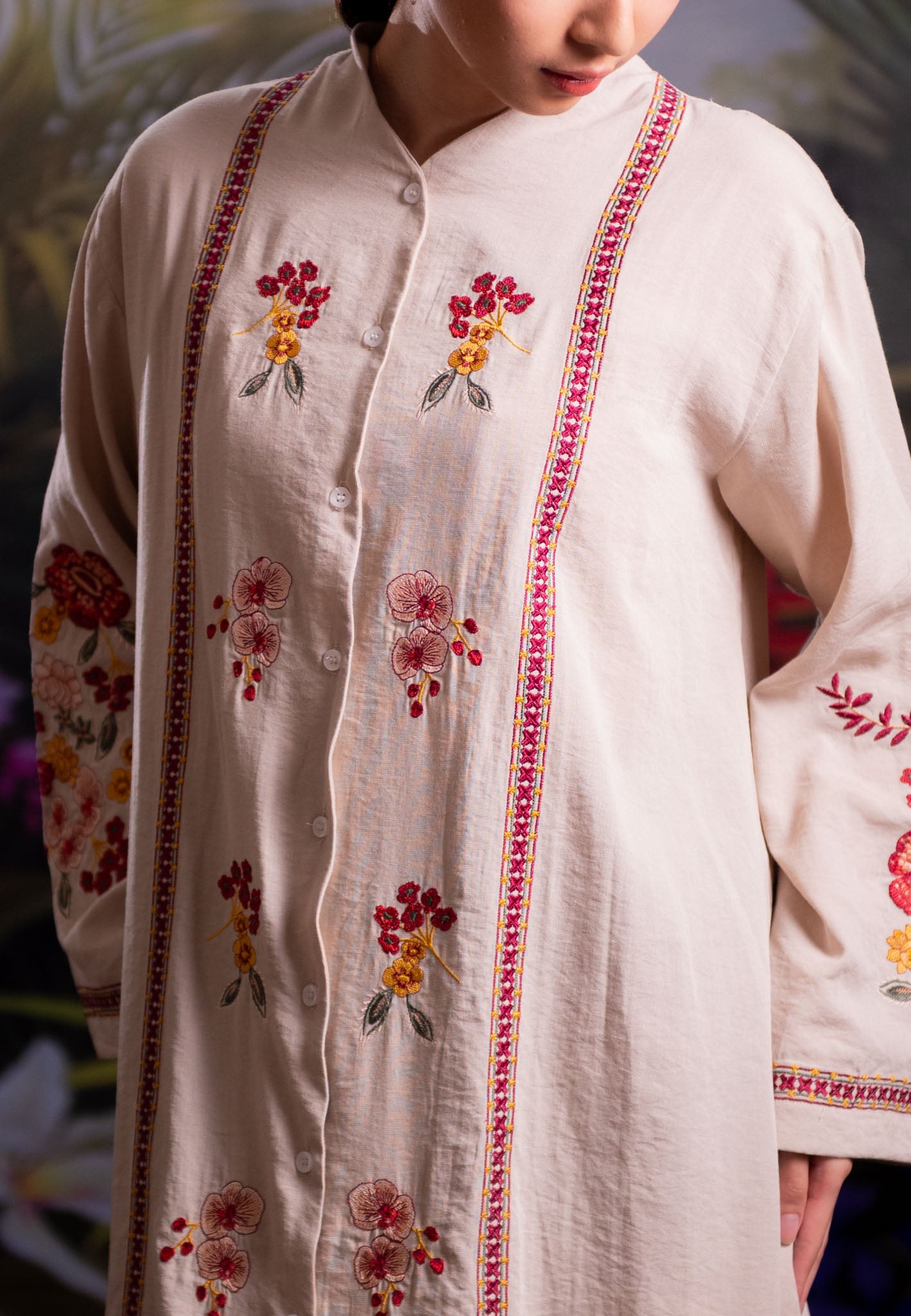 [PO 1 | START SHIPPING 16 FEB] NONAETAL Rafflesia Whisper Tunic Embroidery