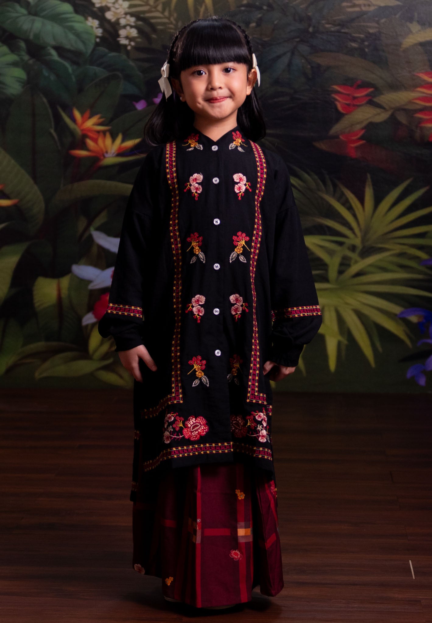 [PO 1 | START SHIPPING 16 FEB] NONAETAL Rafflesia Whisper Tunic Embroidery Kids Set