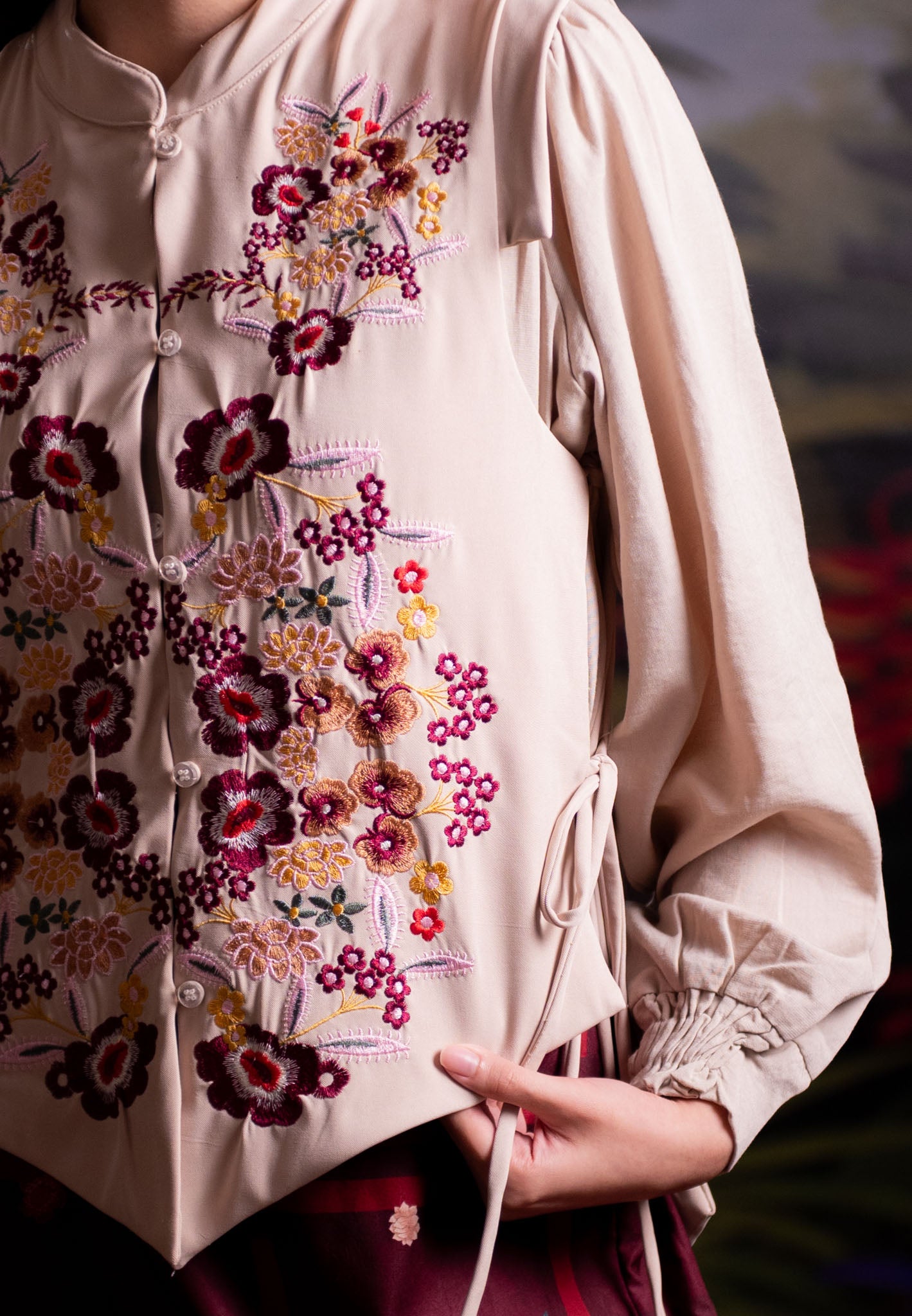 [PO 1 | START SHIPPING 16 FEB] NONAETAL Aurantia Whisper Embroidery Vest Winter Cream