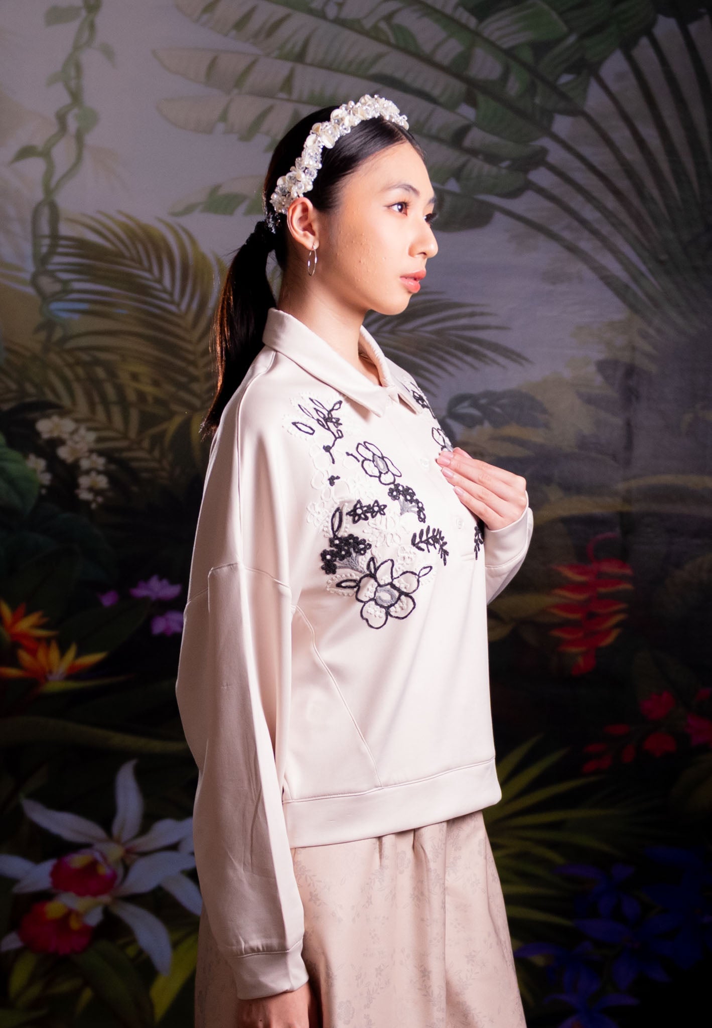 [PO 2 | START SHIPPING 23 FEB] NONAETAL Cattleya Whisper Top Long Sleeve