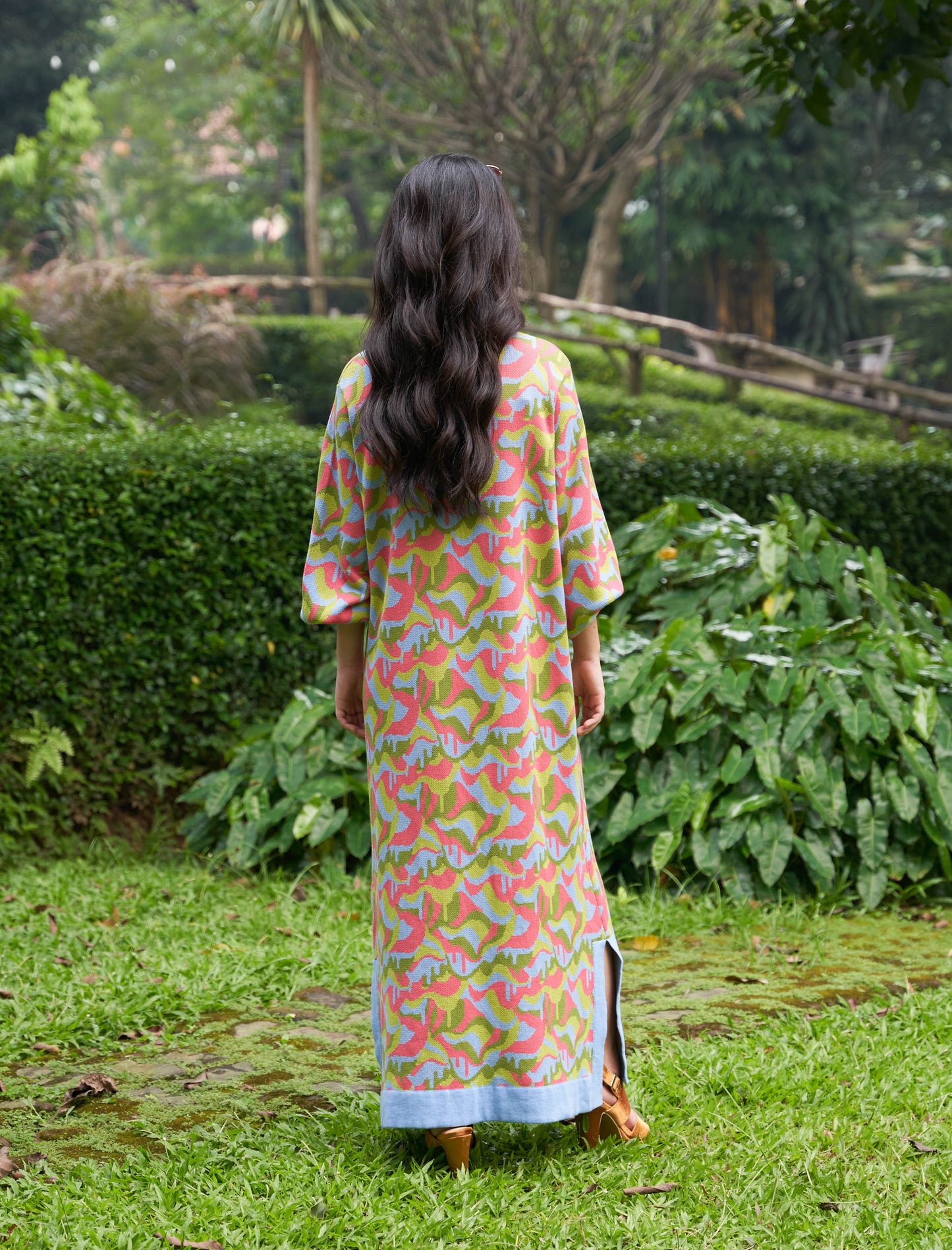 NONA Twilight Knit Dress Printed Wave