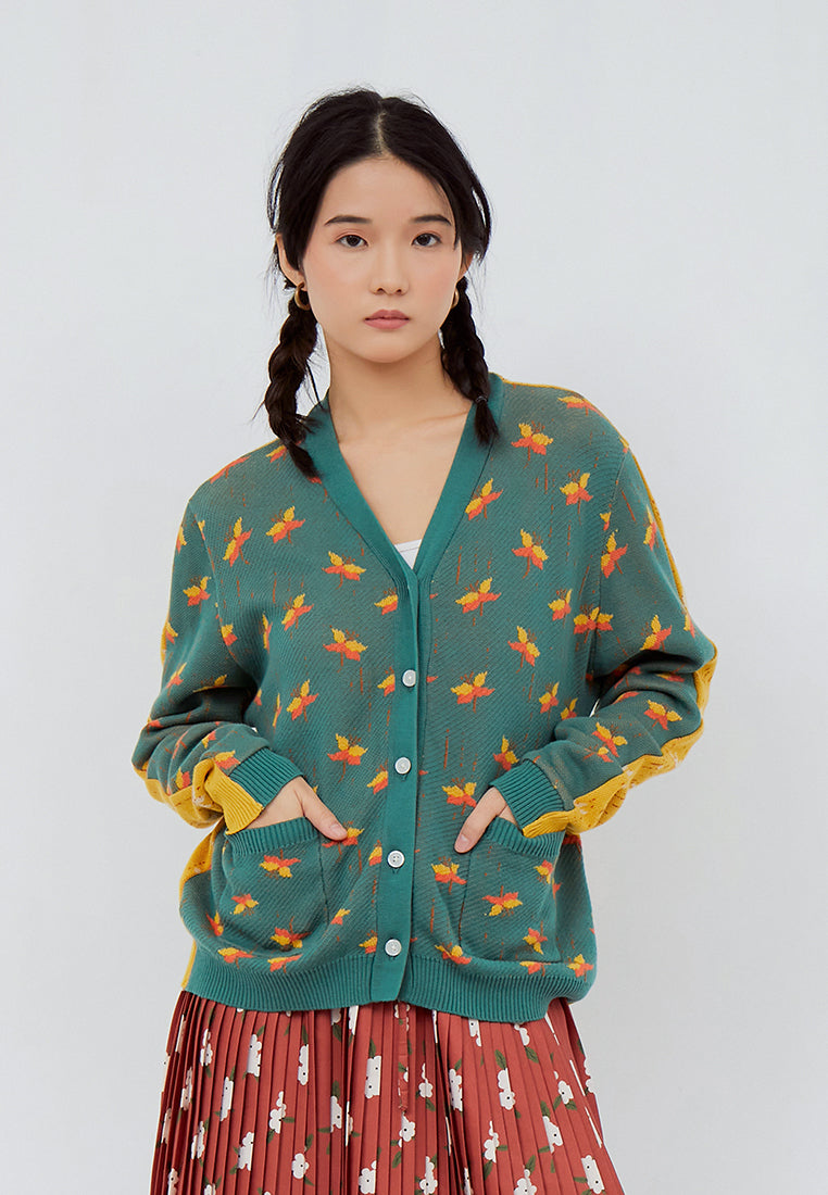 NONA Sonet Knit Cardigan Green