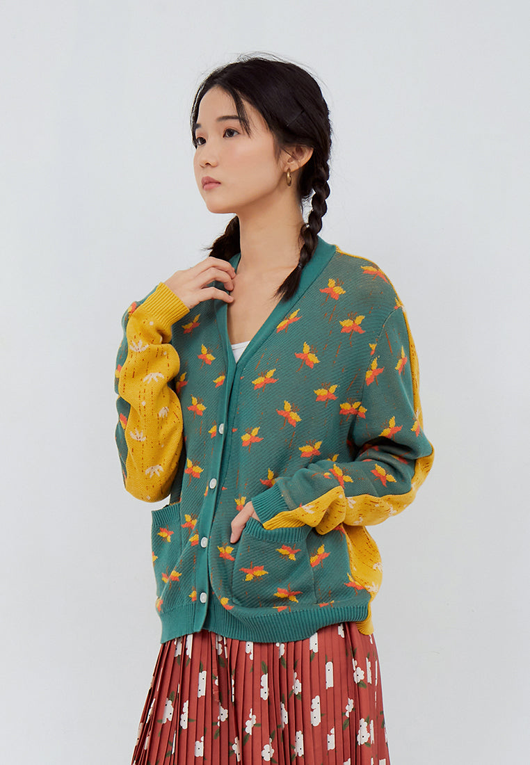 NONA Sonet Knit Cardigan Green