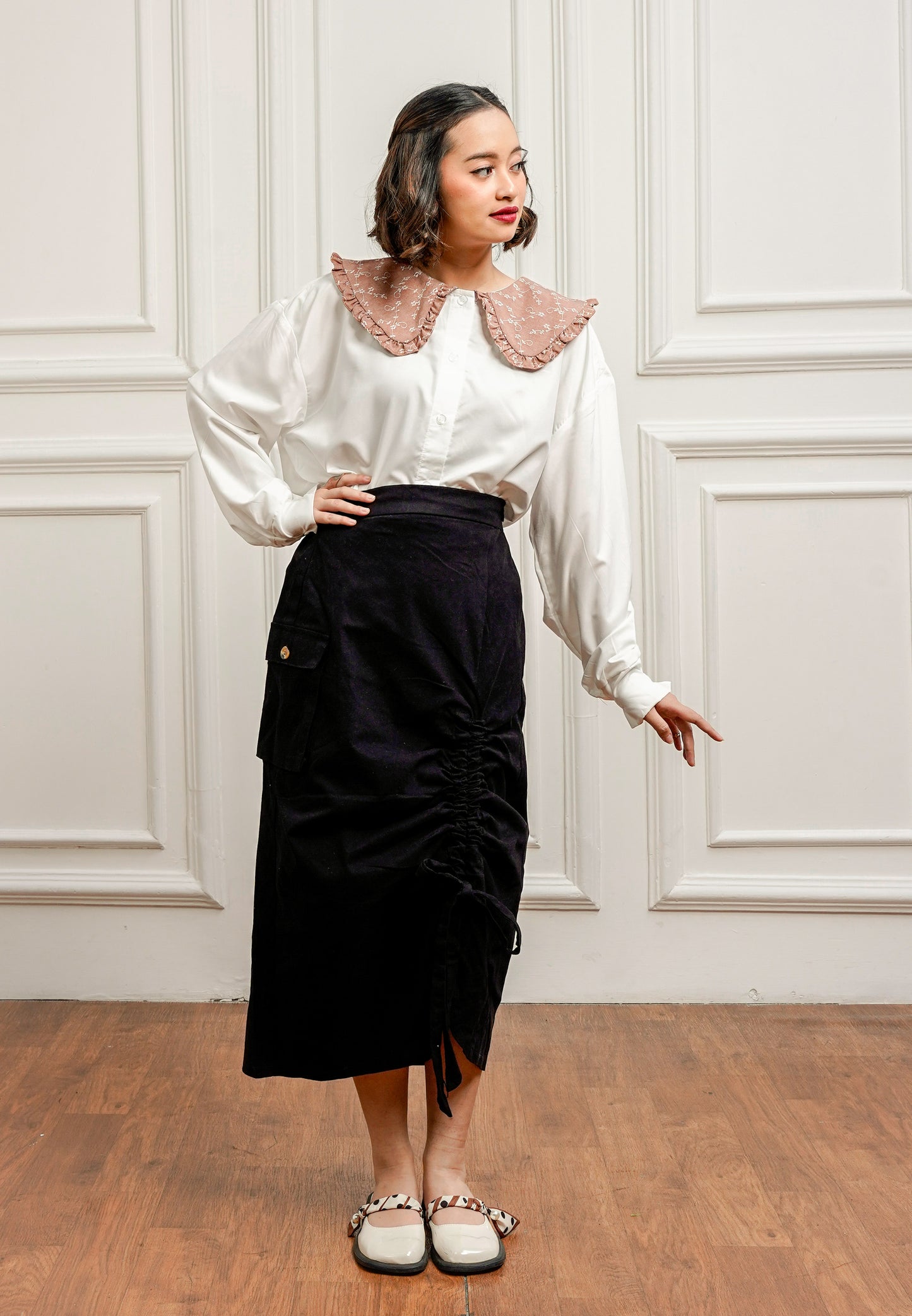 NONA Jeanne Pocket Skirt Black