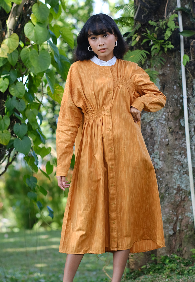 NONA Agnia Dress Yellow - Nona x Nona Rara Batik